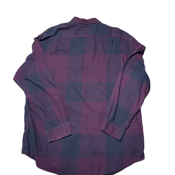 NAUTICA Men’s Long Sleeve Casual Button Down Shirt XL Plum/Blue Color Plaid - Picture 3 of 6